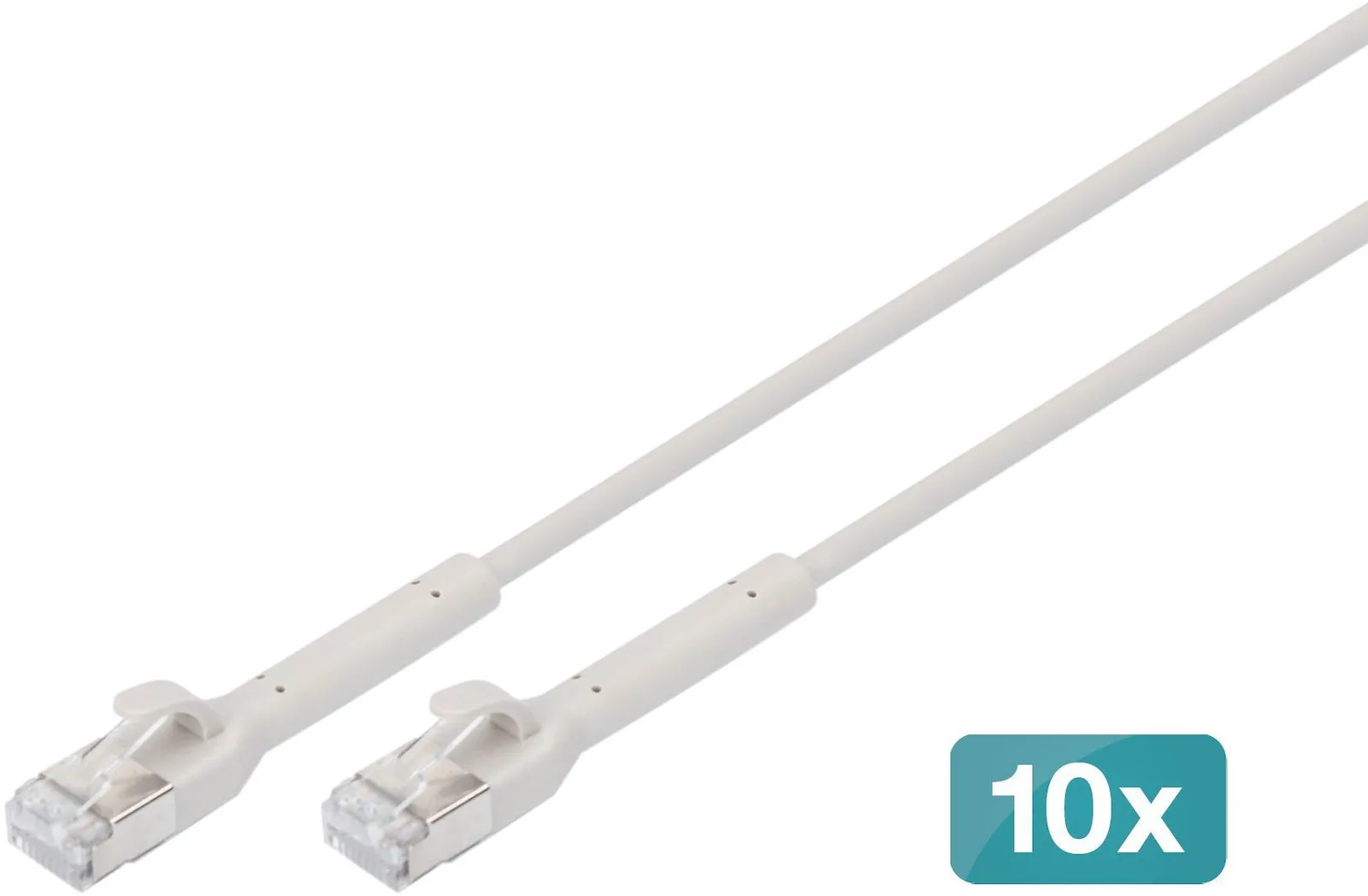 Digitus Direct Attach Copper Cat.6a (Gigabit) Καλώδιο Δικτύου Ethernet 0.5m Γκρι 10τμχ Digitus Direct Attach Copper Cat.6a (Gigabit) Καλώδιο Δικτύου Ethernet 0.5m Γκρι 10τμχ - Image 1