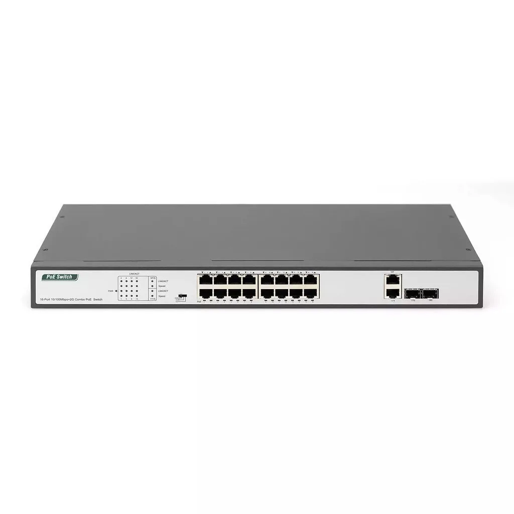 Digitus DN-95342 Unmanaged L2 PoE+ Switch με 16 Θύρες Gigabit (1Gbps) Ethernet και 2 SFP Θύρες Digitus DN-95342 Unmanaged L2 PoE+ Switch με 16 Θύρες Gigabit (1Gbps) Ethernet και 2 SFP Θύρες - Image 1