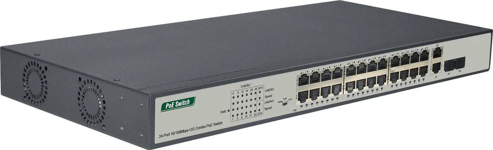 Digitus DN-95343 Unmanaged L2 PoE+ Switch με 26 Θύρες Ethernet και 2 SFP Θύρες Digitus DN-95343 Unmanaged L2 PoE+ Switch με 26 Θύρες Ethernet και 2 SFP Θύρες - Image 1