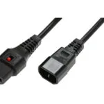 Digitus IEC C14 - IEC C13 Cable 1m Μαύρο IEC-PC1024