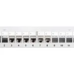 Digitus Patch Panel Shielded για Rack 1U 12 Θυρών Γκρι DN-93706
