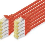 Digitus S/FTP Cat.6a (Gigabit) Καλώδιο Δικτύου Ethernet 1m Κόκκινο 10τμχ DK-1644-A-010-R-10