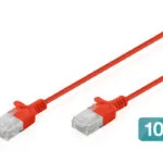 Digitus U/UTP Cat.6 (Gigabit) Καλώδιο Δικτύου Ethernet 2m Κόκκινο 10τμχ DK-1618-020S-R-10