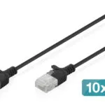 Digitus U/UTP Cat.6 (Gigabit) Καλώδιο Δικτύου Ethernet Μαύρο