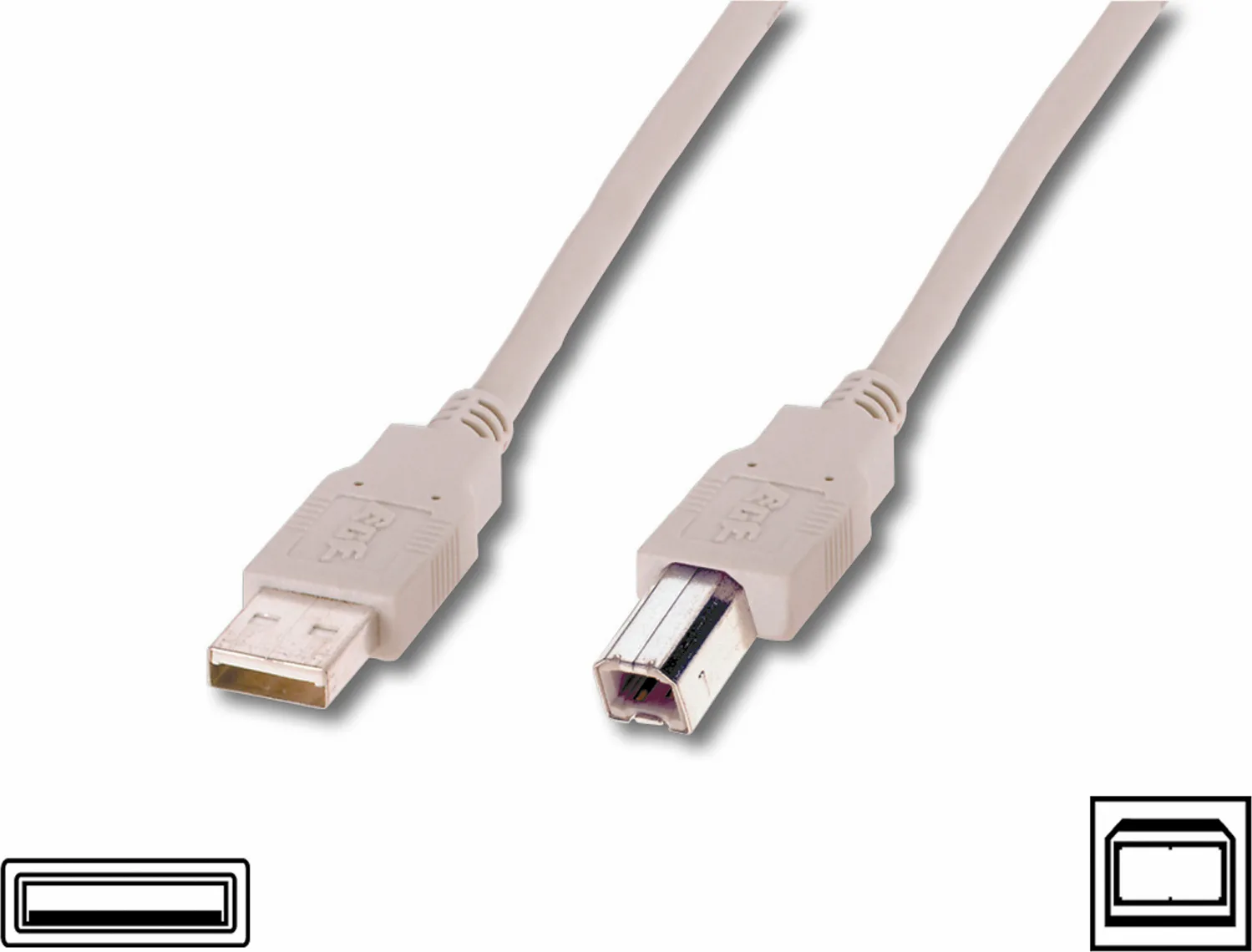Digitus USB 2.0 Cable USB-A male - USB-B male 1.8m (AK-300102-018-E) Digitus USB 2.0 Cable USB-A male - USB-B male 1.8m (AK-300102-018-E) - Image 1