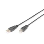 Digitus USB 2.0 Cable USB-A male - USB-B male Μαύρο 0.5m AK-300105-005-S