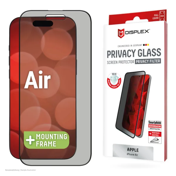 Displex 3D Privacy Tempered Glass (iPhone Air) 02164 Displex 3D Privacy Tempered Glass (iPhone Air) 02164 - Image 1