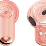 Divoom Spark Air In-ear Bluetooth Handsfree Ακουστικά με Θήκη Φόρτισης Ροζ