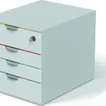 Durable Πλαστικό Συρταράκι Γραφείου 4 Θέσεων Γκρι Varicolor 762627