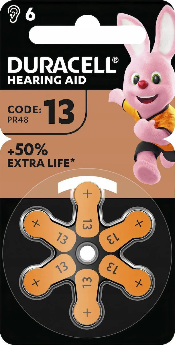 Duracell Μπαταρίες Ακουστικών Βαρηκοΐας 13 1.45V 6τμχ Duracell Μπαταρίες Ακουστικών Βαρηκοΐας 13 1.45V 6τμχ - Image 1