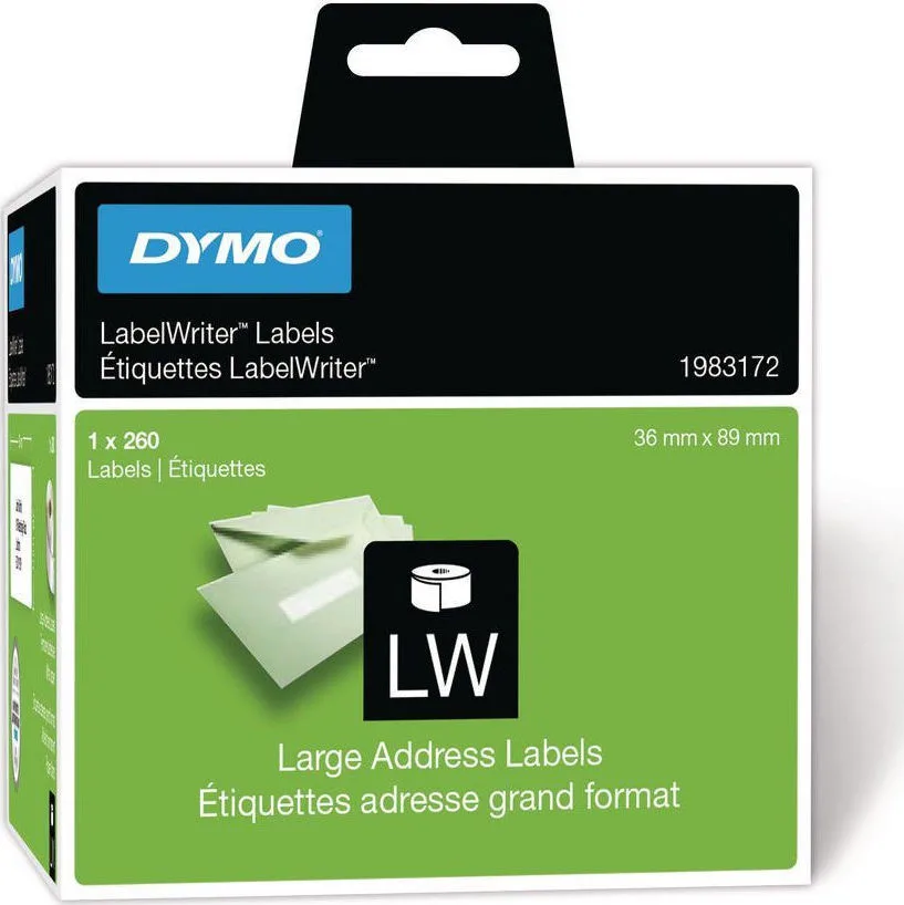 Dymo 1983172 1983172 260 Αυτοκόλλητες Ετικέτες σε Ρολό για Εκτυπωτή Ετικετών 89x36mm Dymo 1983172 1983172 260 Αυτοκόλλητες Ετικέτες σε Ρολό για Εκτυπωτή Ετικετών 89x36mm - Image 1