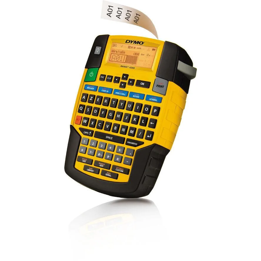 Dymo Rhino 4200 Ηλεκτρονικός Ετικετογράφος Κίτρινος Dymo Rhino 4200 Ηλεκτρονικός Ετικετογράφος Κίτρινος - Image 1