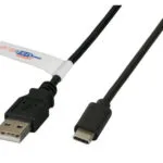 EFB USB 2.0 Cable USB-C male - USB-A Μαύρο 1m K5258SW.1