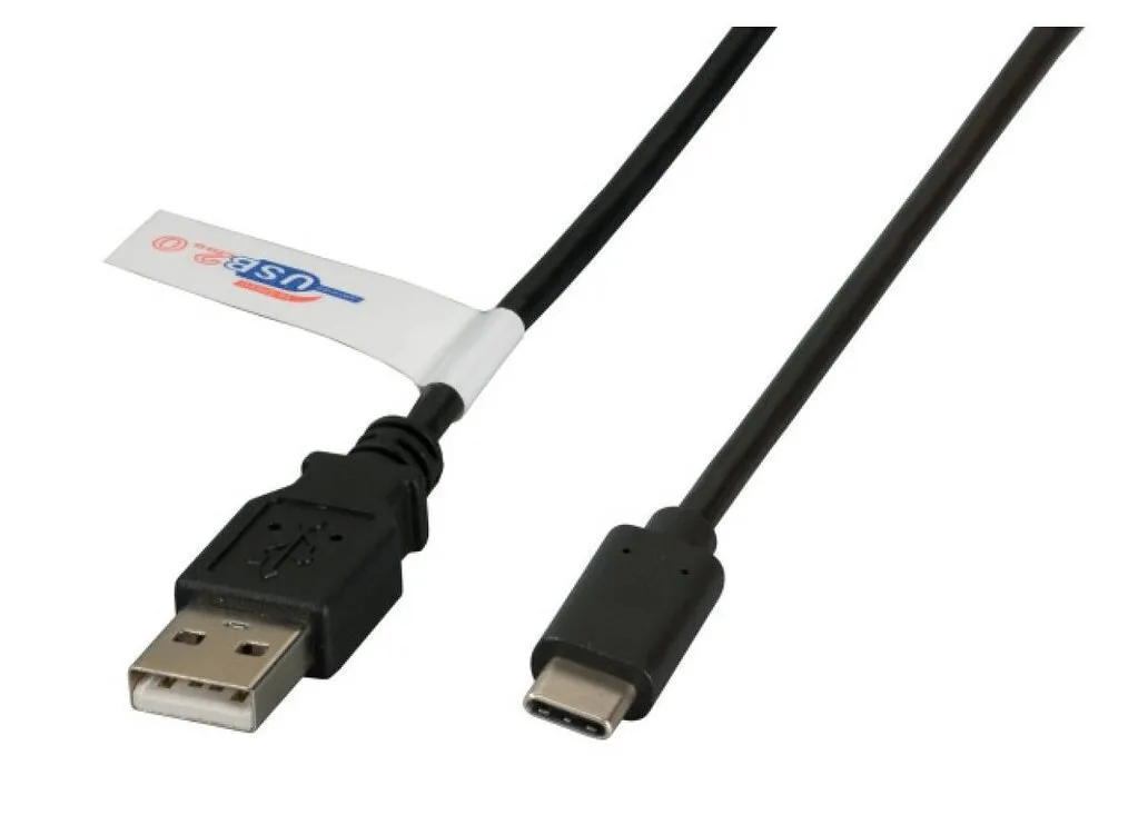 EFB USB 2.0 Cable USB-C male - USB-A Μαύρο 1m K5258SW.1 EFB USB 2.0 Cable USB-C male - USB-A Μαύρο 1m K5258SW.1 - Image 1