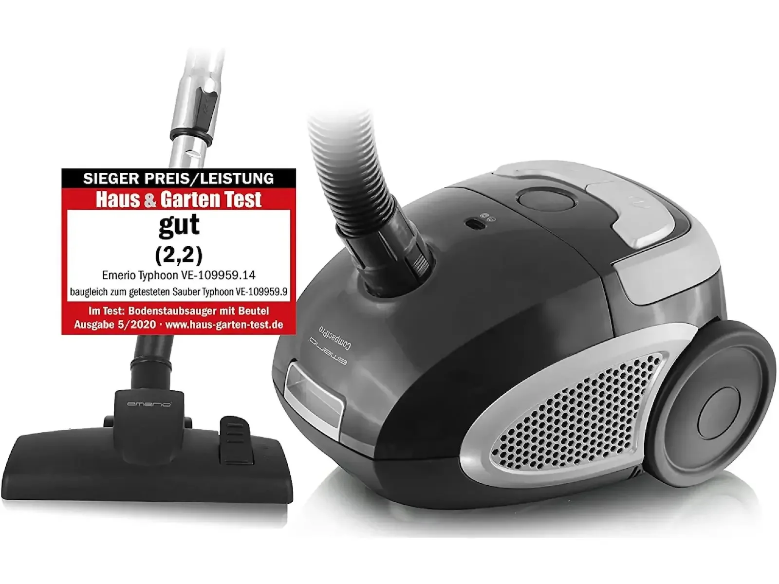 Emerio VE-109959.14 Ηλεκτρική Σκούπα 800W με Σακούλα 2lt Μαύρη Emerio VE-109959.14 Ηλεκτρική Σκούπα 800W με Σακούλα 2lt Μαύρη - Image 1