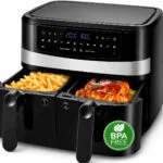 Emerio XXL Air Fryer με Διπλό Αποσπώμενο Κάδο 9lt Μαύρο