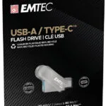 Emtec 128GB USB 3.2 Stick με σύνδεση USB-A & USB-C Ασημί