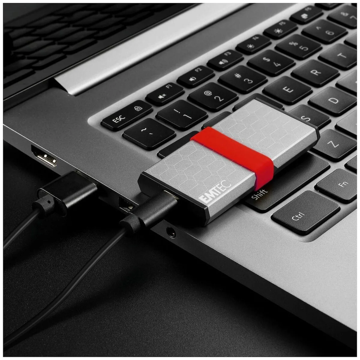 Emtec 256GB USB 2.0 SSD Stick με σύνδεση USB-C Γκρι Emtec 256GB USB 2.0 SSD Stick με σύνδεση USB-C Γκρι - Image 1