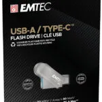 Emtec 64GB USB 3.2 Stick με σύνδεση USB-A & USB-C Ασημί