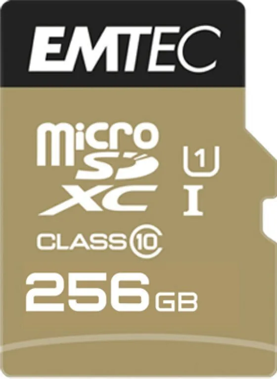 Emtec Elite Gold microSDXC 256GB U1 UHS-I 85MB/s με αντάπτορα Emtec Elite Gold microSDXC 256GB U1 UHS-I 85MB/s με αντάπτορα - Image 1