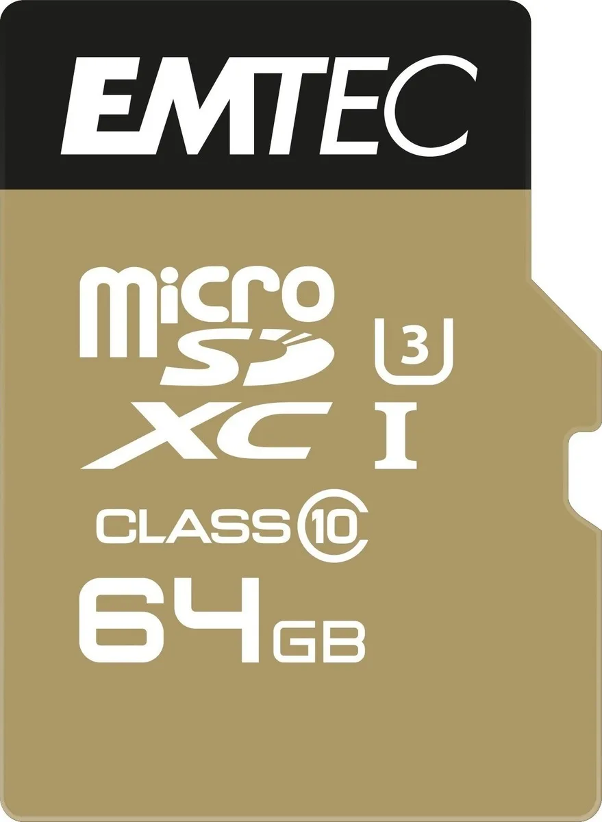 Emtec Speedin microSDXC 64GB U3 UHS-I 95MB/s με αντάπτορα Emtec Speedin microSDXC 64GB U3 UHS-I 95MB/s με αντάπτορα - Image 1
