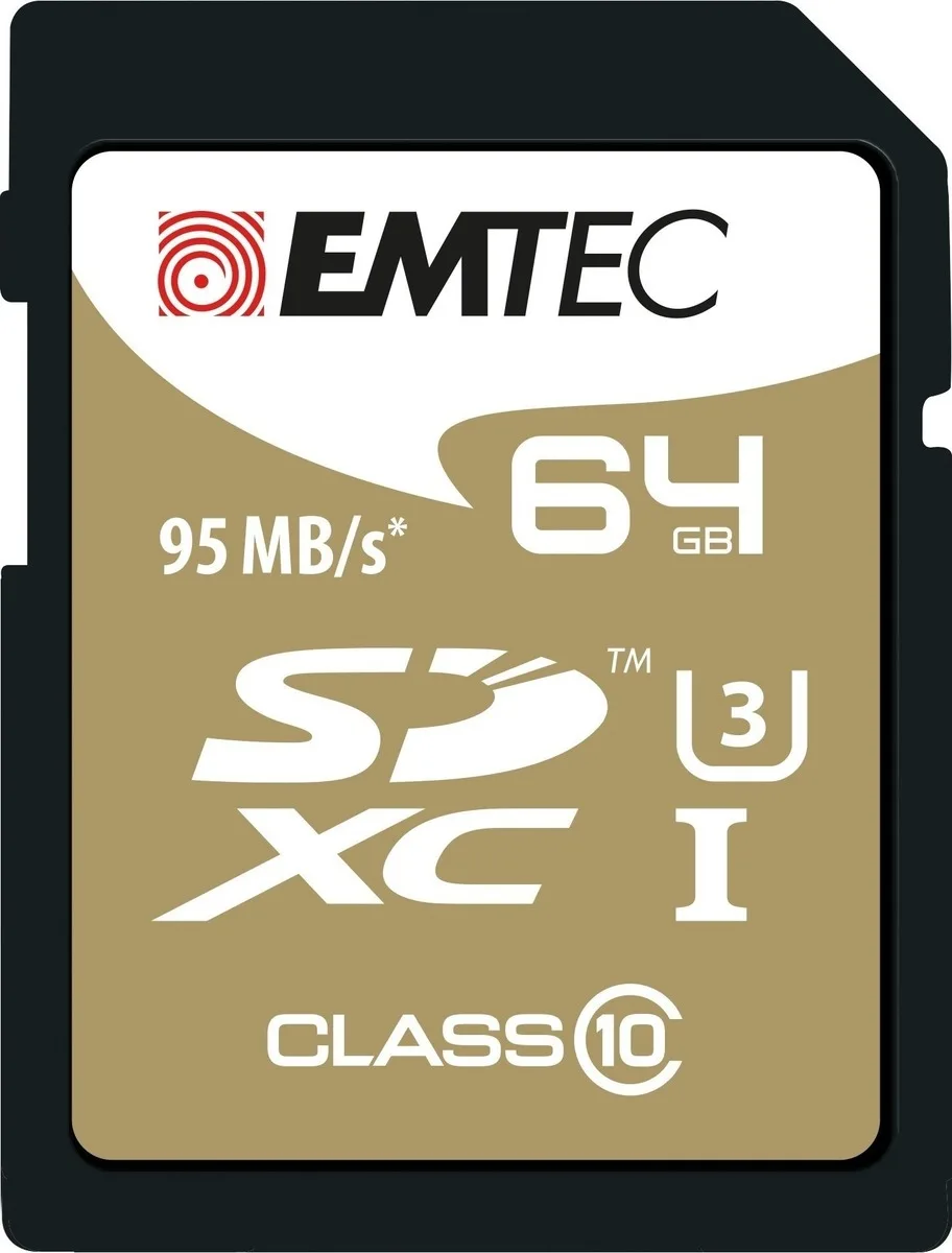Emtec Speedin SDXC 64GB U3 95MB/s Emtec Speedin SDXC 64GB U3 95MB/s - Image 1