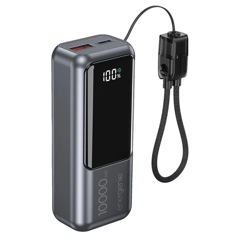 Energenie Compact Power Bank 10000mAh 20W με Θύρα USB-A και Θύρα USB-C Power Delivery / Quick Charge 3.0 Γκρι Energenie Compact Power Bank 10000mAh 20W με Θύρα USB-A και Θύρα USB-C Power Delivery / Quick Charge 3.0 Γκρι - Image 1