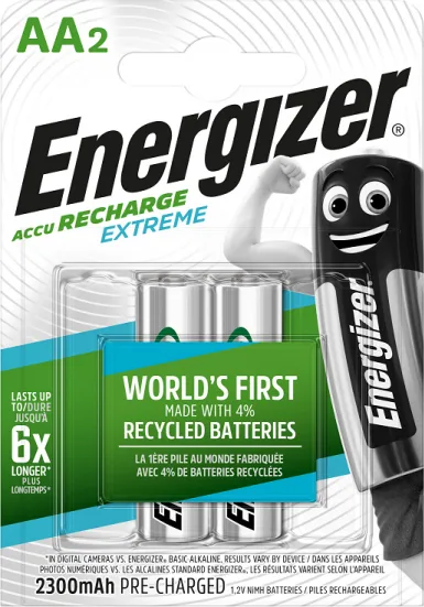 Energizer Extreme Επαναφορτιζόμενες Μπαταρίες AA Ni-MH 2300mAh 1.2V 2τμχ Energizer Extreme Επαναφορτιζόμενες Μπαταρίες AA Ni-MH 2300mAh 1.2V 2τμχ - Image 1