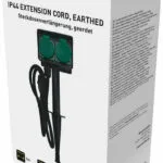 Entac ESE1.5G2-5-IP44S Διπλή Επιδαπέδια Πρίζα Ρεύματος Στεγανή με Καπάκι Μαύρη 2τμχ 15.005.0217