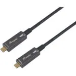 Equip Braided USB 3.2 Video Cable USB-C male - USB-C 45W PD Χρυσό 15m 119463
