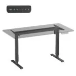 Ergo Office Er-400 B Πτυσσόμενο Βάση Γραφείου Μεταλλική με Ρεγουλατόρο Μαύρη 112x50x70cm