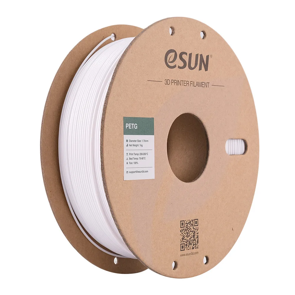 Esun PETG 3D Printer Filament 1.75mm White 1kg 1τμχ (Spool) Esun PETG 3D Printer Filament 1.75mm White 1kg 1τμχ (Spool) - Image 1