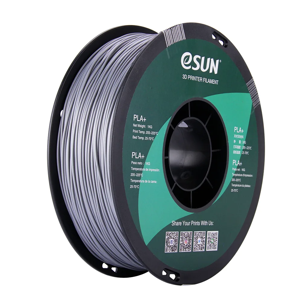 Esun PLA+ 3D Printer Filament 1.75mm Ασημί 1kg ESUNPLA+FILAMENT-1.75MM-1KG/SILVER 1τμχ (Spool) Esun PLA+ 3D Printer Filament 1.75mm Ασημί 1kg ESUNPLA+FILAMENT-1.75MM-1KG/SILVER 1τμχ (Spool) - Image 1
