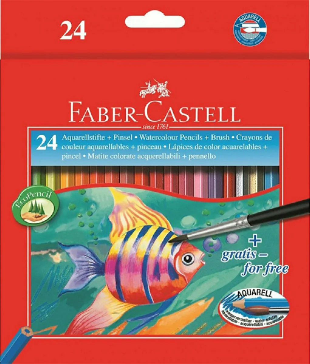 Faber-Castell Aquarell Ξυλομπογιές Σετ 24 χρώματα 144250 Faber-Castell Aquarell Ξυλομπογιές Σετ 24 χρώματα 144250 - Image 1