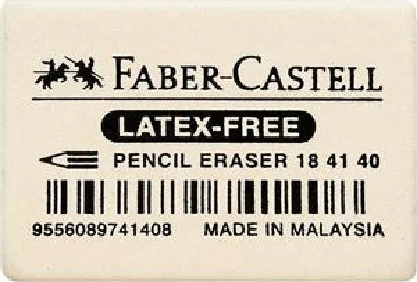 Faber-Castell Γόμα για Μολύβι Natural Rubber 184140 Λευκή Faber-Castell Γόμα για Μολύβι Natural Rubber 184140 Λευκή - Image 1