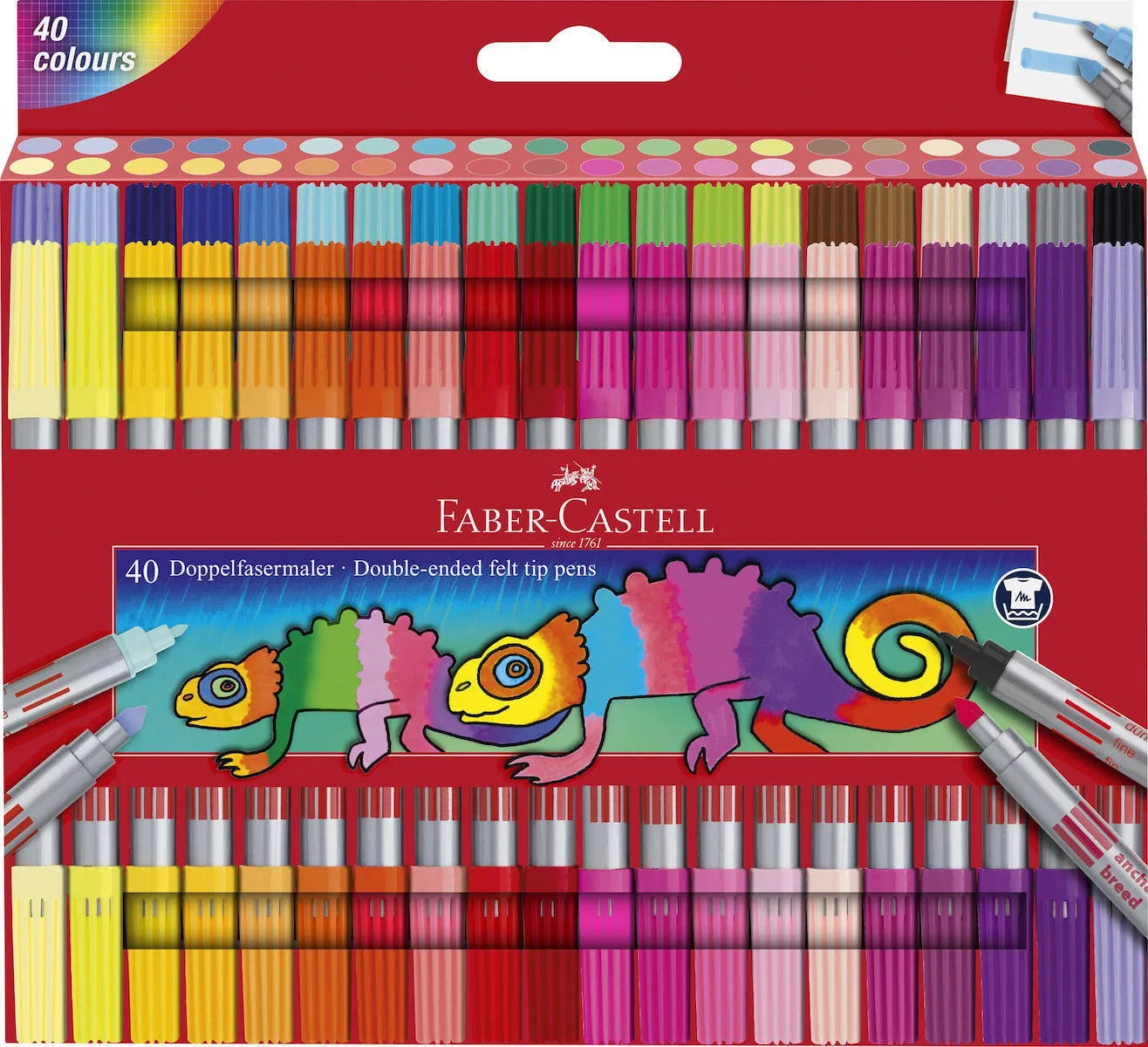 Faber-Castell Μαρκαδόροι Ζωγραφικής 1mm Λεπτοί Σετ 40 χρώματα 151140 Faber-Castell Μαρκαδόροι Ζωγραφικής 1mm Λεπτοί Σετ 40 χρώματα 151140 - Image 1