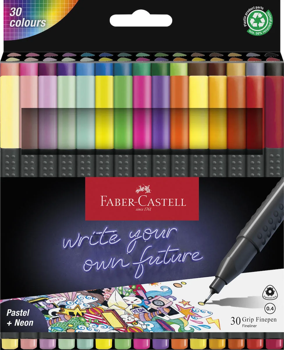Faber-Castell Μαρκαδόροι Σχεδίου 0.4mm Σετ 30 χρώματα 151630 Faber-Castell Μαρκαδόροι Σχεδίου 0.4mm Σετ 30 χρώματα 151630 - Image 1