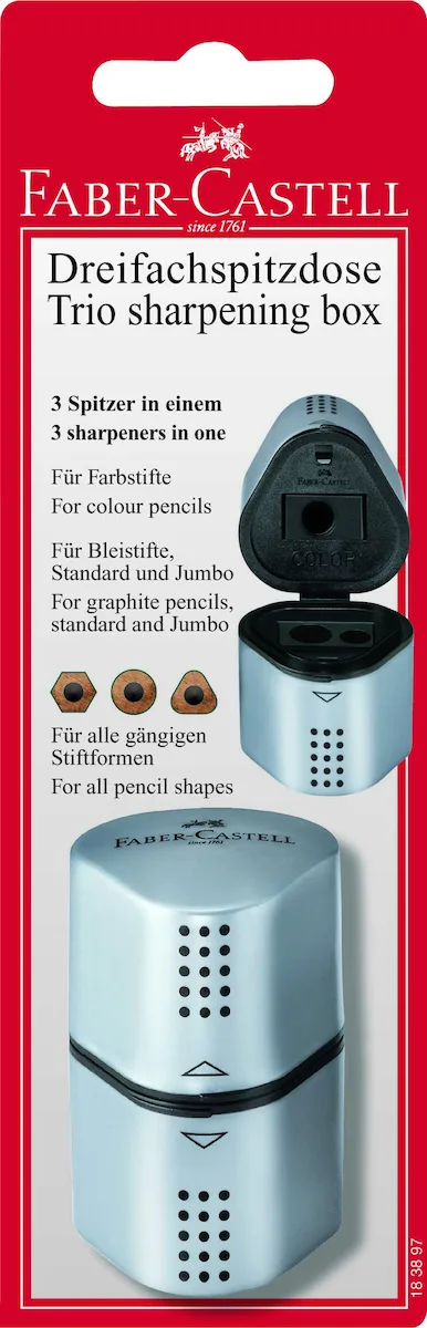 Faber-Castell Πλαστική Ξύστρα Μαύρη Βαρελάκι 183897 Faber-Castell Πλαστική Ξύστρα Μαύρη Βαρελάκι 183897 - Image 1