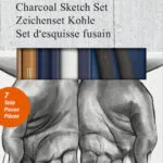Faber-Castell Σετ 7 Μολύβια Κάρβουνου με Γόμα