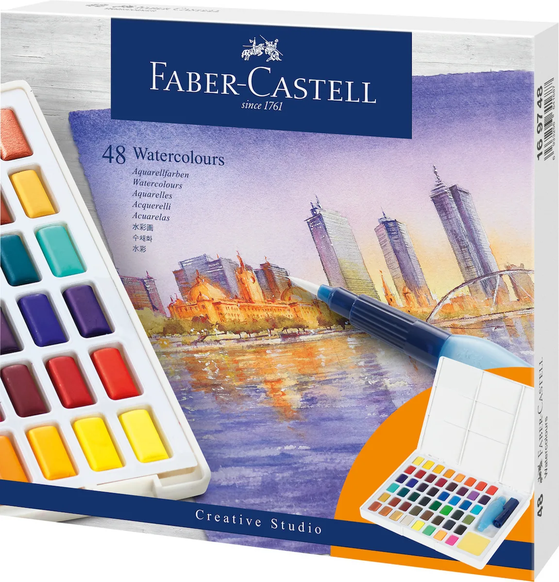 Faber-Castell Σετ Νερομπογιές Πολύχρωμες με Πινέλο 48τμχ Faber-Castell Σετ Νερομπογιές Πολύχρωμες με Πινέλο 48τμχ - Image 1