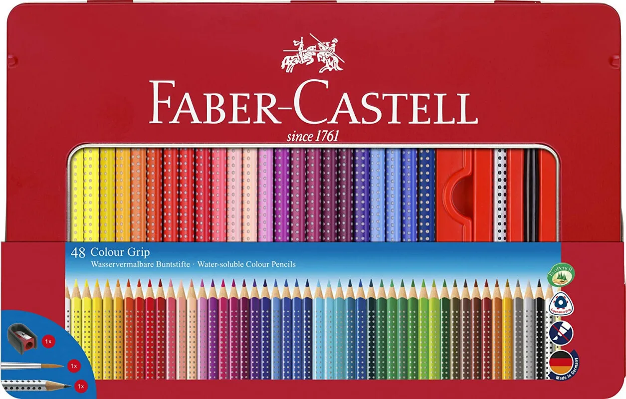 Faber-Castell Colour Grip Pencils Ξυλομπογιές Σετ 48 χρώματα 112448 Faber-Castell Colour Grip Pencils Ξυλομπογιές Σετ 48 χρώματα 112448 - Image 1