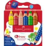 Faber-castell Colour Pencil Grippy 6 Pcs Sharpener 110635 Toys