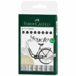 Faber-Castell Ecco Pigment Fineliner Μαρκαδόροι Σχεδίου Μαύροι 0.05mm Σετ 8τμχ 166008
