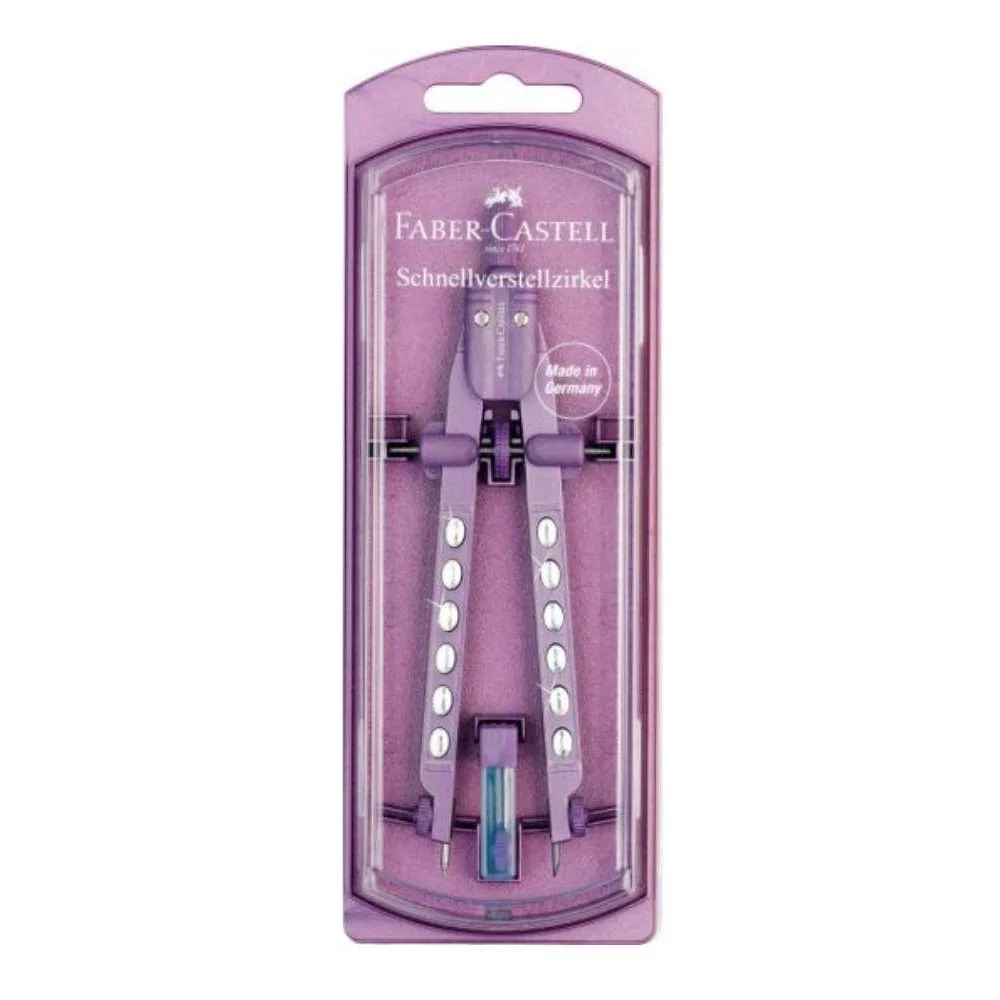 Faber-Castell Factory Sparkle Πλαστικός Διαβήτης σε Κασετίνα Μωβ 174323 Faber-Castell Factory Sparkle Πλαστικός Διαβήτης σε Κασετίνα Μωβ 174323 - Image 1