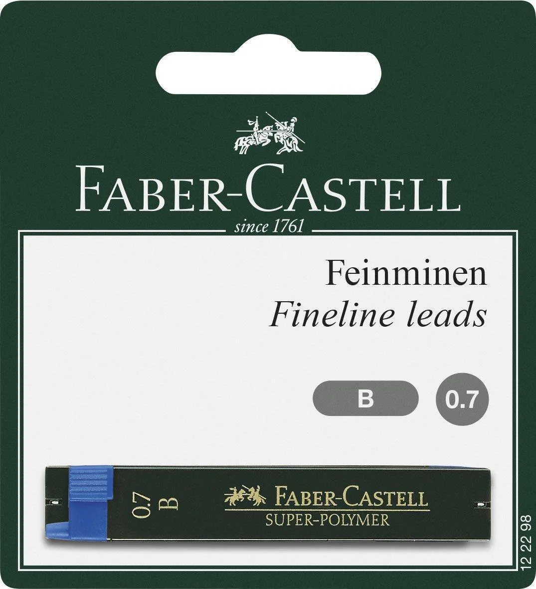 Faber-castell Feinmine Super-polymer 0,7mm B 2x Bk Faber-castell Feinmine Super-polymer 0,7mm B 2x Bk - Image 1