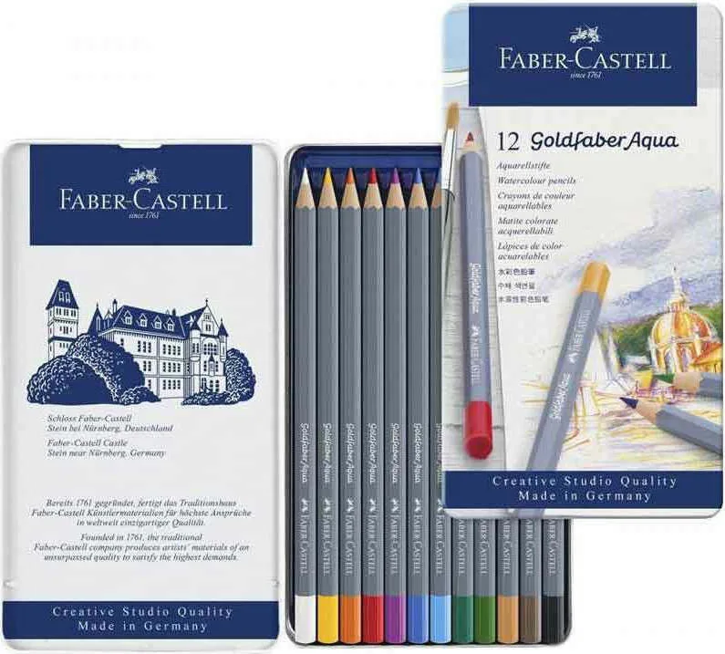 Faber-Castell Goldfaber Aqua Ξυλομπογιές Σετ 12 χρώματα 114612 Faber-Castell Goldfaber Aqua Ξυλομπογιές Σετ 12 χρώματα 114612 - Image 1