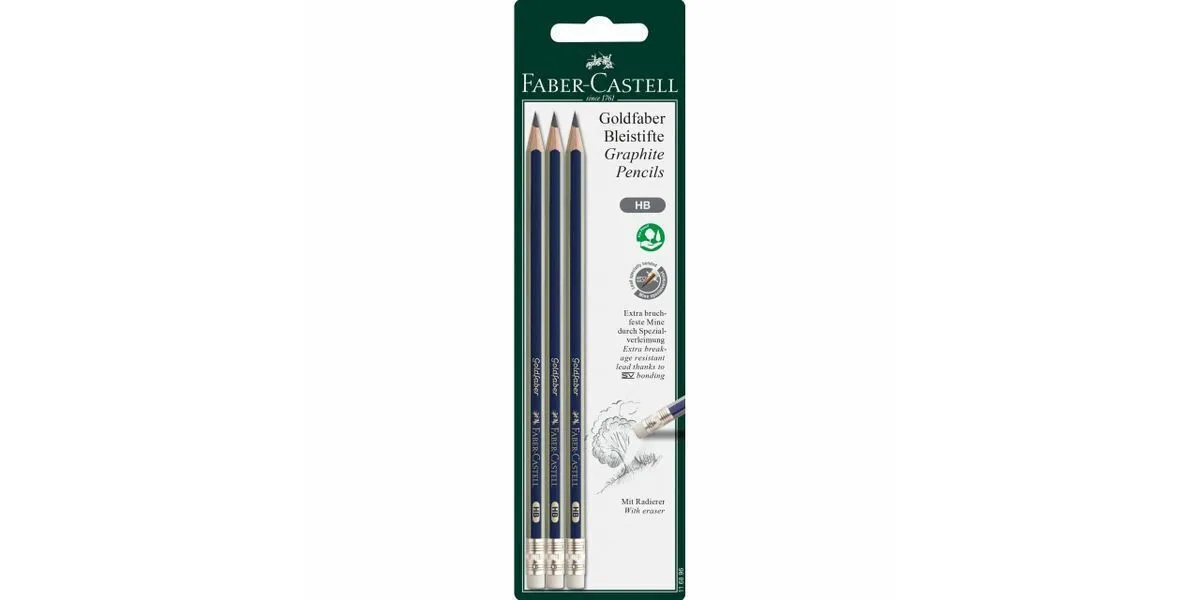 Faber-castell Goldfaber G-tip Hb Μολύβια 3τεμ Μαύρο Faber-castell Goldfaber G-tip Hb Μολύβια 3τεμ Μαύρο - Image 1