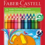 Faber-Castell Jumbo Triangular Colour Pencils Ξυλομπογιές Σετ 24 χρώματα 116524