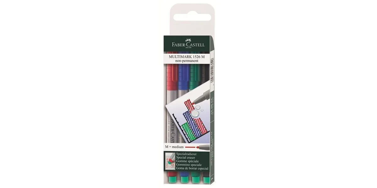 Faber-Castell Multimark 1526 M Μαρκαδόροι Υπογράμμισης 1mm Σετ 4 χρώματα 152604 Faber-Castell Multimark 1526 M Μαρκαδόροι Υπογράμμισης 1mm Σετ 4 χρώματα 152604 - Image 1