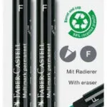 Faber-Castell Multimark Ανεξίτηλος Μαρκαδόρος Μαύρο/λευκό